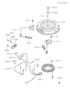 Electric Equipment Diagram and Parts List for FS600V-DS34  Cub Cadet Engine